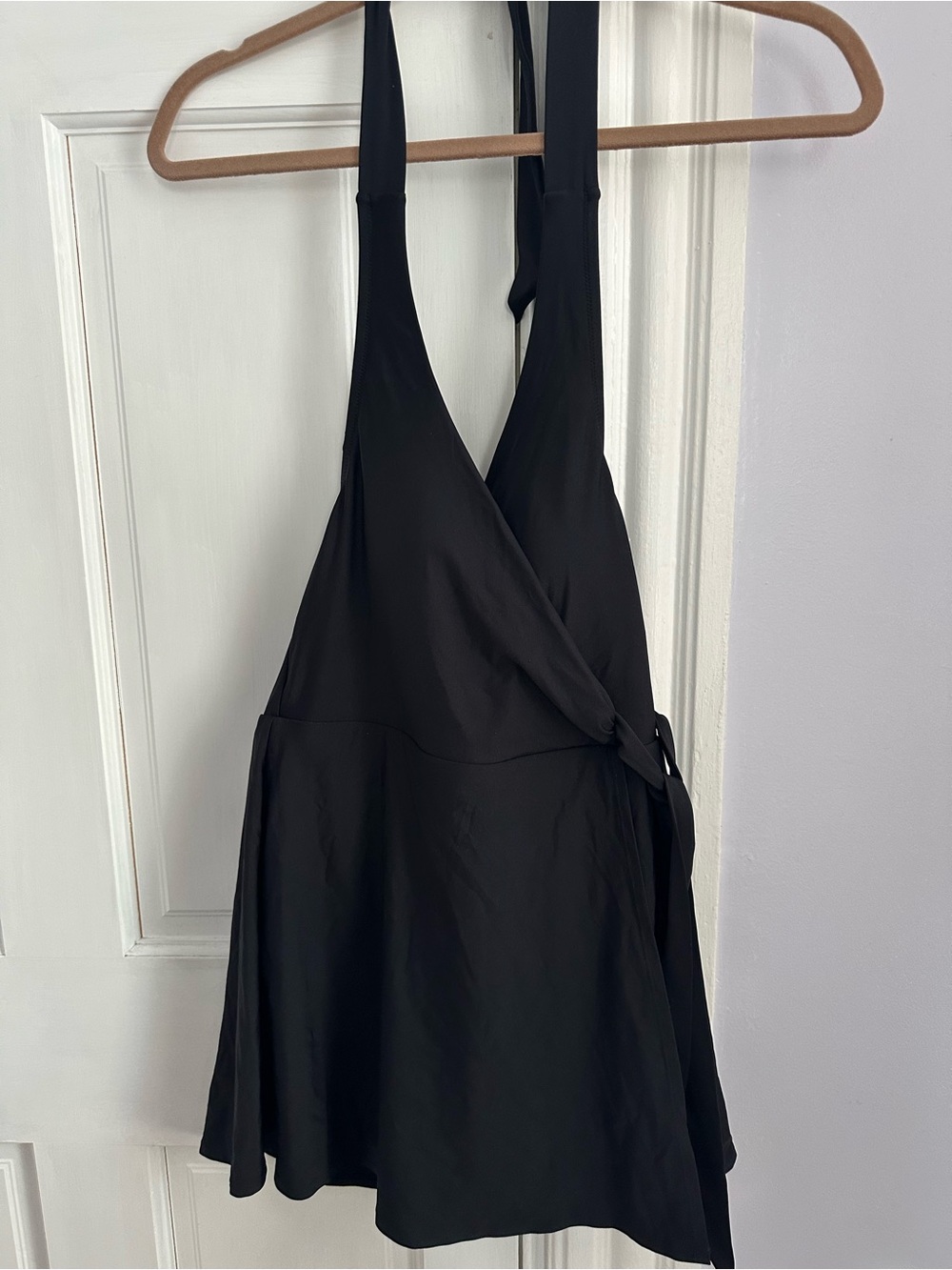 J crew  Black Wrap Halter swimsuit dress